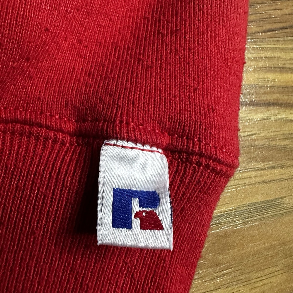 Vintage Russell Athletic Indiana Hoosiers Crewneck Sweatshirt Men XL Red 80s 90s - Picture 7 of 8